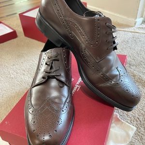 Ferragamo calf shoes for man